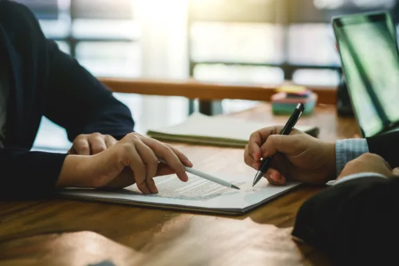 Businessman signed a contract agreement